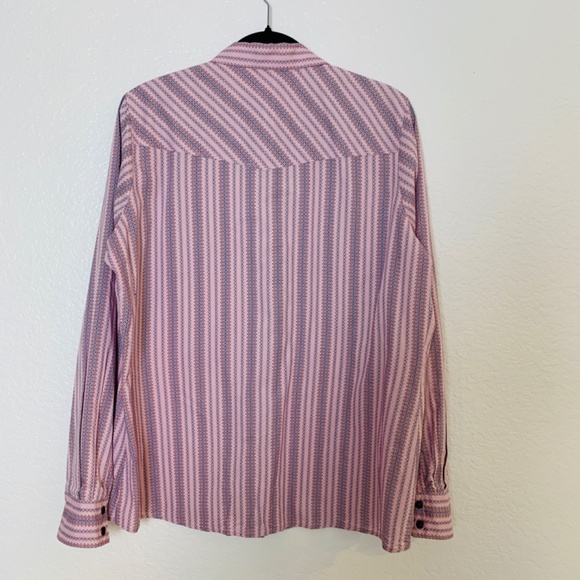 Cinch Pearl Snap Shirt XL Purple Western Cowgirl Rodeo Country Southwestern - Picture 11 of 15